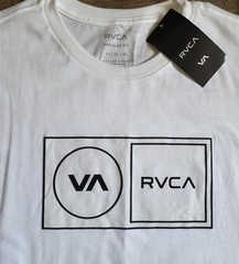 NEW RVCA T Shirt Mens Size XL White Cotton Regular Fit Crew Neck Short Sleeve