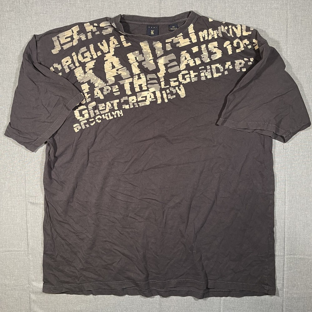 Karl Kani Shirt Mens 4XL Black Gold Graphic Streetwear Tee Hip Hop Urban Style