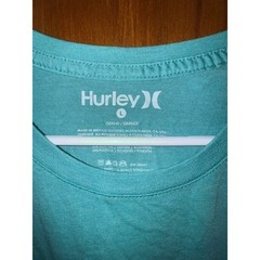 Hurley Mens Graphic T-Shirt Teal Blue Logo Short Sleeve Crewneck Size Large