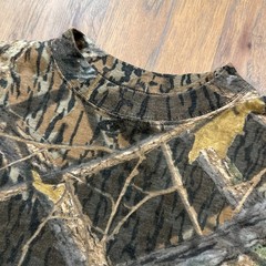 Vintage Mossy Oak Shirt Mens XL Shadow Branch Camo Mock Neck Cotton Hunting Y2K