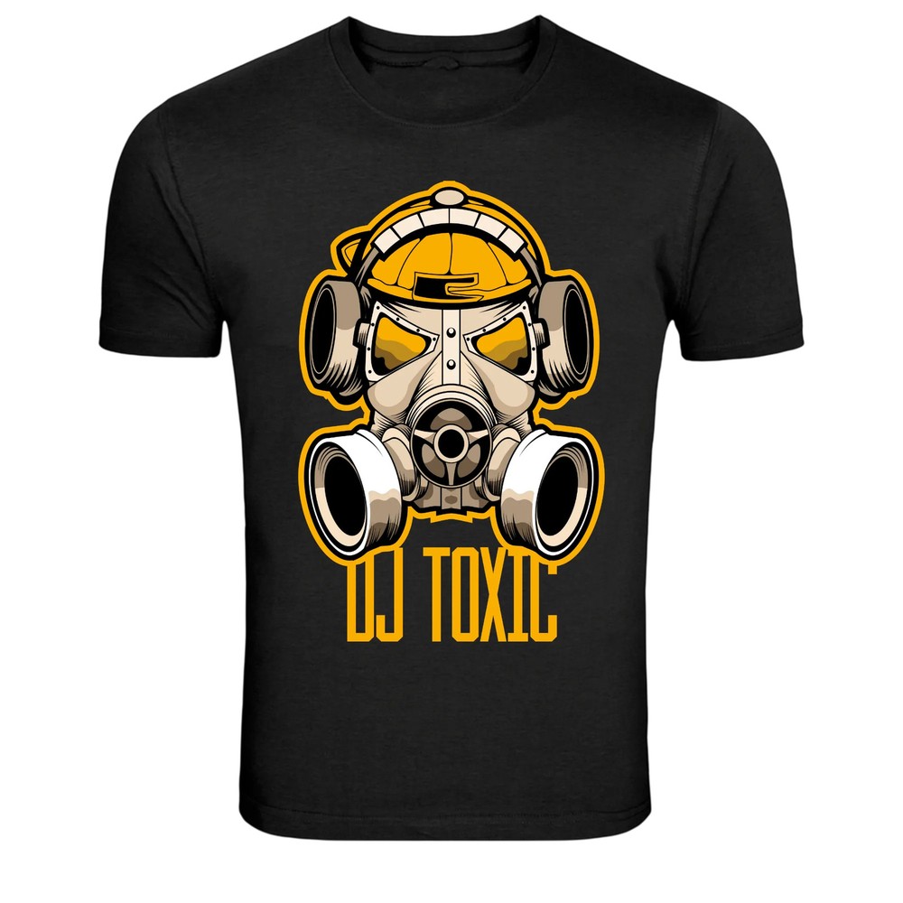 DJ Toxic Gas Mask Music Graphic T-Shirt