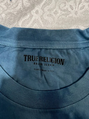 True Religion Men’s Size XL Bluestone Tie Dye Buddha Foil Crew Neck Tee $69 NWT