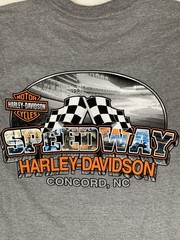 Harley-Davidson Shirt Mens Large Gray Pocket Speedway Concord NC Eagle NWOT