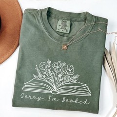 Comfort Colors Sorry I 39 m Booked Shirt Librarian Gift Gift for Book Lover