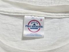 White Delta Pro Weight T-shirt Short Medium Classic Cars Vintage Made In USA