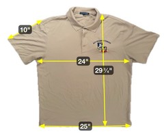 Vintage USAF ACC Security Forces Dual-Shield Polo Style T Shirt Brown XL RN90836