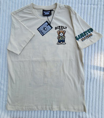 Rizzly Bear Limited Edition Graphic T Shirt Cream Beige Streetwear Mens Size M