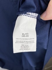 Wrangler Workwear Shirt Mens XLarge Navy Blue Pocket Crew Neck Short Sleeve