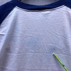 Vtg Nike White Tag T Shirt Mens XL Two Tone Navy Embroidered Logo USA SS 90s