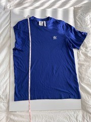Adidas Originals Trefoil T Shirt Mens Large Blue Embroidered Logo Casual Tee