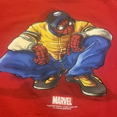Vintage 00s Marvel Spider-Man Punisher 2003 Marvel Comics Mens Size XL Y2K