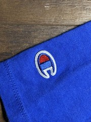 Champion Authentic Men’s Large Blue Spell out T-shirt Embroidered Logo