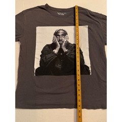 2Pac Tupac Shakur Graphic T-Shirt Charcoal Gray Mens Medium Rap Tee Hip Hop