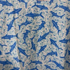 Chubbies Shirt Men Large Blue Shark Print Beach Tank Top Beach Vacation Retro