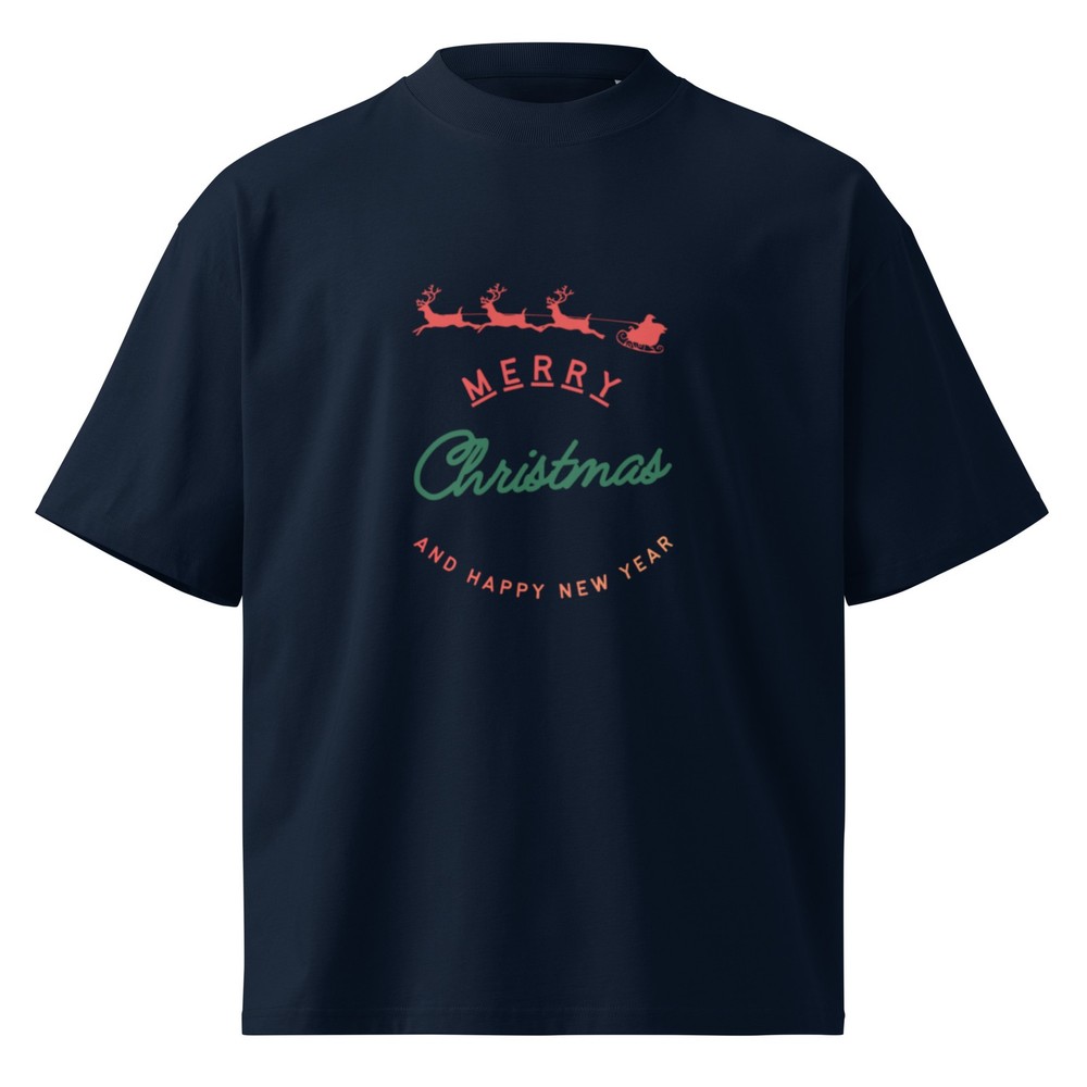 Unisex organic oversized high neck t-shirt