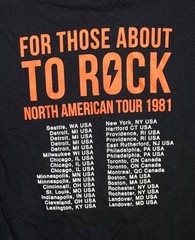 AC/DC Long Sleeve Tour Shirt For Those About To Rock Mens Medium Graphic