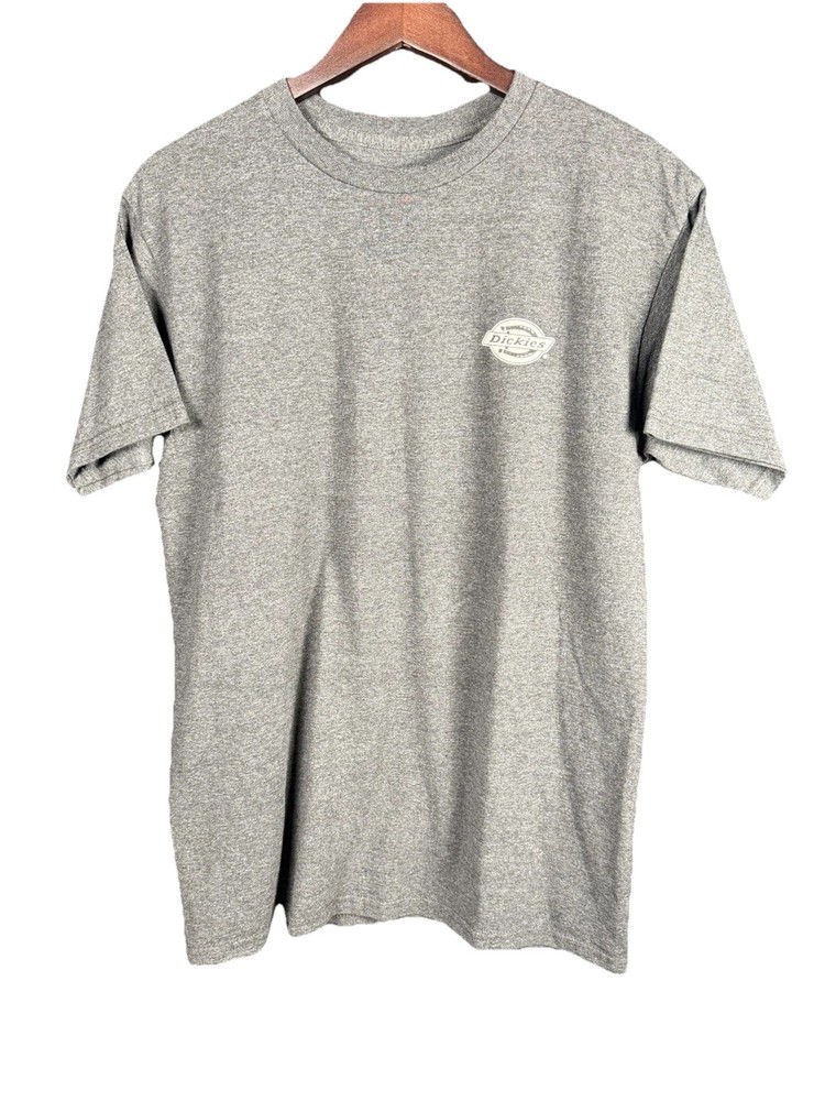 Dickies Workwear Gray Graphic T Shirt Men’s Medium Back Print Short Sleeve
