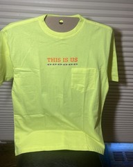 Wolverine Homemade Stencil T-shirt Neon Lime Medium Cotton Short Sleeved NWOT