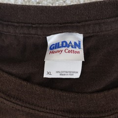 Hooligan Graphic T-Shirt Mens XL Brown Streetwear Tee (see photo for flaw)