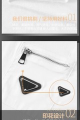 New Fashion Trend Embroidered Zip Pocket Short Sleeve Luxury Summer Men T-Shirt