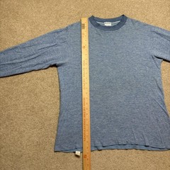 Vtg 60s Duofold Thermal Shirt Mens Medium Blue Double Layer Two Tone LS Grunge