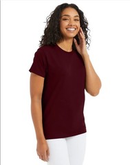 Hanes 5170 5XL EcoSmart Crewneck Short Sleeve Tee Pit to Pit 31″ Unisex Maroon
