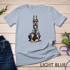 Watercolor Portrait Doberman Pinscher For Dog Owners Unisex T-shirt