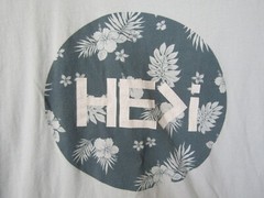HEVI Hawaii Baby Blue 100% Cotton Logo Crew Neck T-Shirt Men’s Size XL
