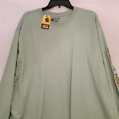 CARHARTT Shirt ADULT EXTRA LARGE XL GREEN WORK WEAR HEAVYWEIGHT Long Sleeve NWT