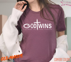 Unisex God Wins T-Shirt, Men T shirt,Women T shirt Gift Christian Cross Bible G
