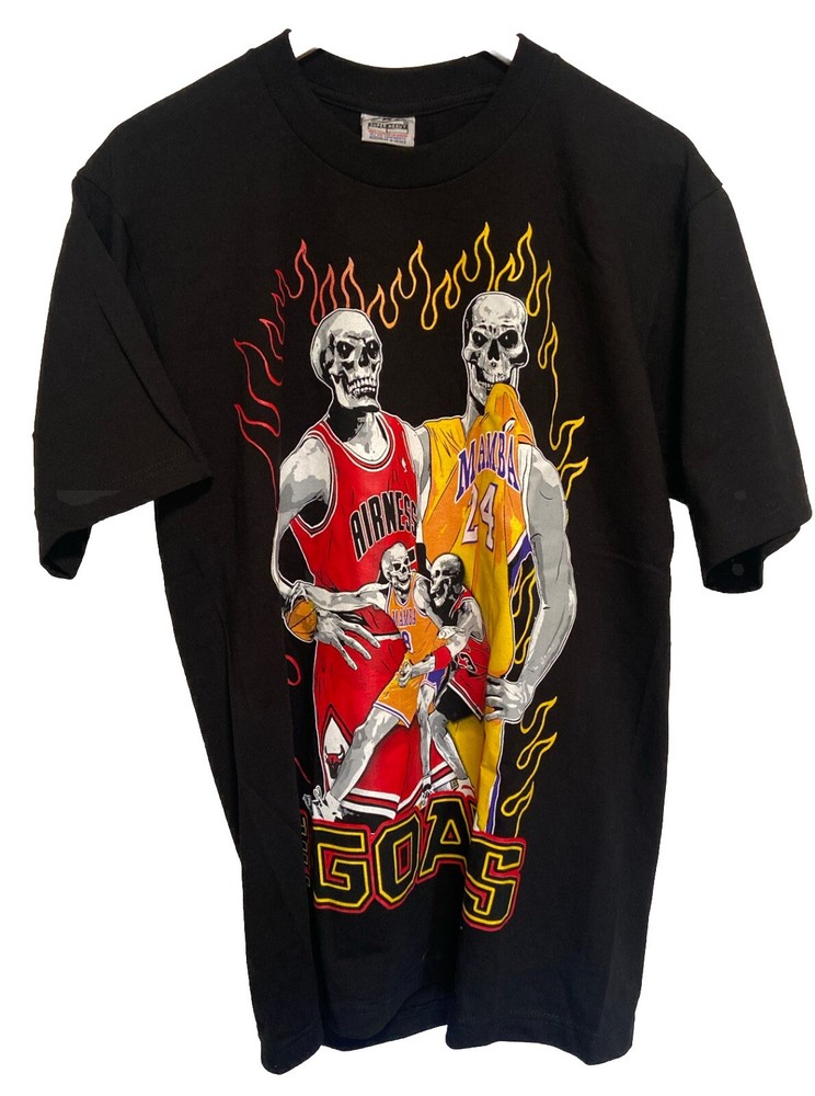 The GOATS Michael Jordan Kobe Bryant Lakers Bulls Mens PRO T Shirt Size L Large