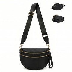 Crossbody Bag for Women Nylon Bum Bag with Wide Adjustable Strap Large Capaci…