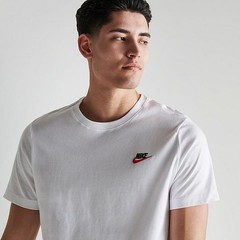 Nike Men’s NSW Club Tee, White/Black/University Red X-Large