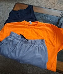Lot Of Men’s Clothing. Muscle Shirt, New T-Shirt, And Pair Of Shorts. 3 Pieces