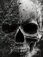 Y2k Graphic Tshirt Skull Skeleton M(38) Streetwear Skater Gorpcore Gothic Biker