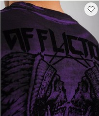 Affliction American Customs Copperhead Bend T-Shirt Men’s Purple Skull 3XL