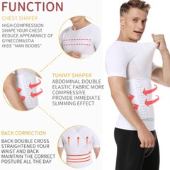 Fajas Para Hombres Faja Reductora De Hombre Body Shaper Tummy Control Tee Shirt