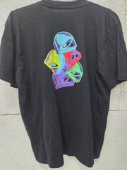 Taco Bell v-neck Employee T-shirt Mens M black solid graphic print workwear
