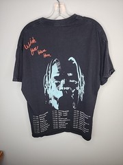 Travis Scott Astroworld Merch Wish You Were Here Head Tour Dates Tee Shirt Large