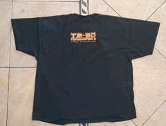 Vintage Terminator 2 Shirt Mens XXL Black Universal Studios Battle Across Time