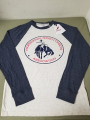 New Mens Professional Cowboys Association Baseball T-Shirt. 2 Colors To Choose