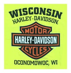 Harley-Davidson Men’s Elongated Bar & Shield Safety Green T-Shirt. 30291737
