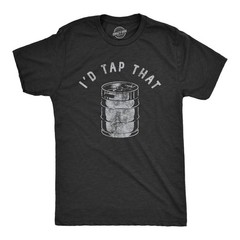 Mens Id Tap That T Shirt Funny Sarcastic Drinking Party Beer Keg Graphic Novelty