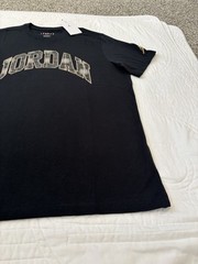 Nike Air Jordan Shirt MJ All Over Print Black Large Short Sleeve New With Tag