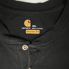 Carhartt Mens 3XL Black Long Sleeve Pocket Shirt Original Fit