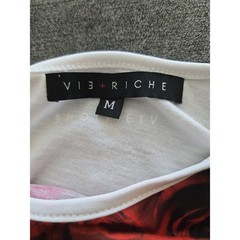 Vie+Riche Streetware Red Rose Chain Graphic T Shirt Top Sz M