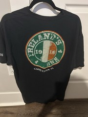 Guinness Ireland Graphic Print Black Crew Neck Short Sleeve T-Shirt Size M/L