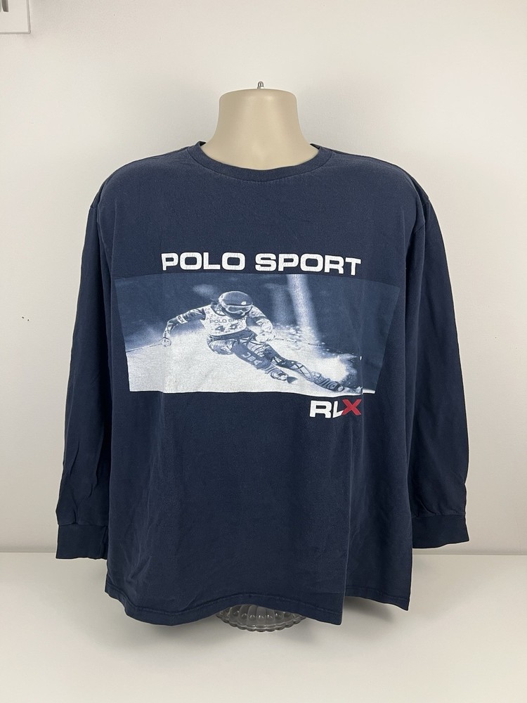 VTG Polo Sport Ralph Lauren T Shirt Men Sz L Large RLX Arctic Challenge USA Made