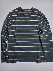 Levi’s Mens XL Thermal Henley Olive Green Stripe Waffle Knit Long Sleeve Shirt