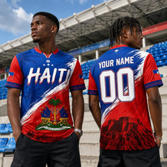 Personalized Haiti Soccer Jersey, Custom Name Number Haitian Football Shirt